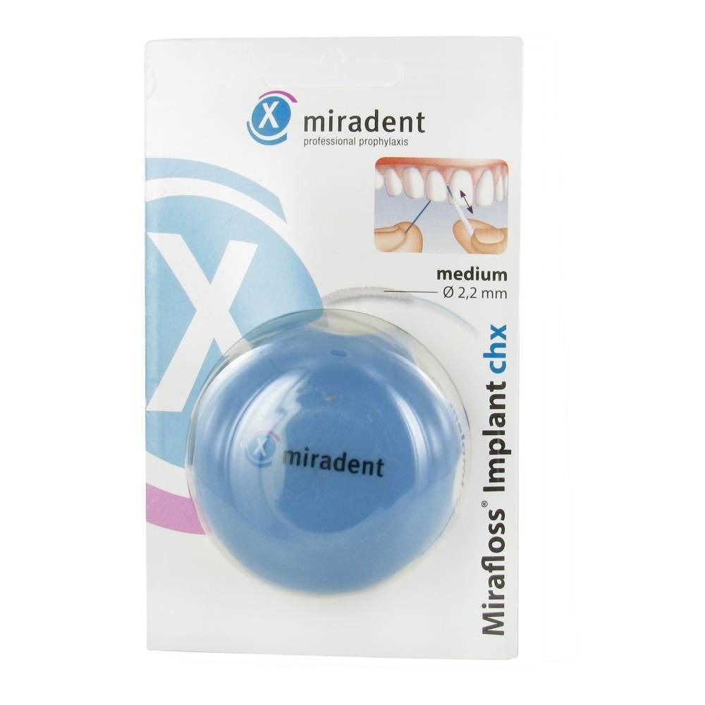 Miradent Mirafloss Implant Medium Bleu