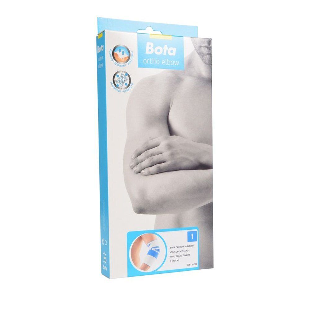 Verpakking van Bota Ortho Elleboog. Doos met productafbeelding en productnaam.