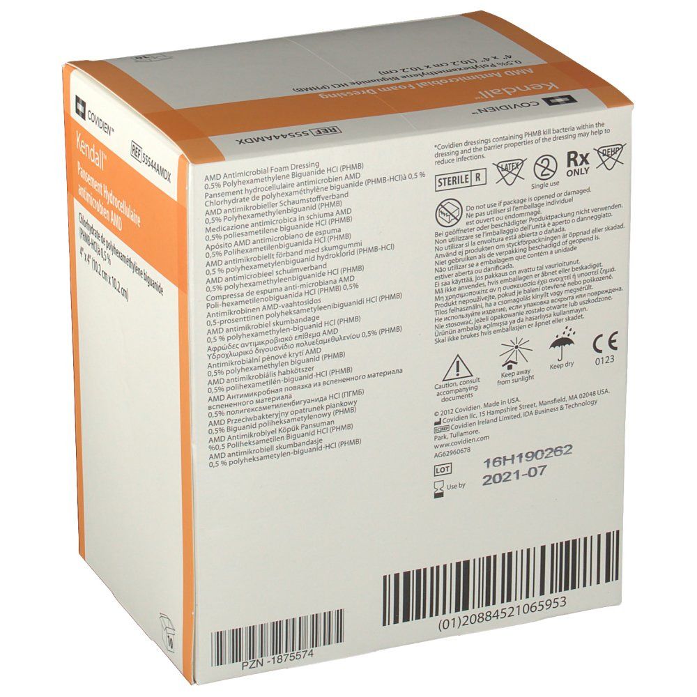 Kendall Amd Pansement Mousse Stérile 10x10cm