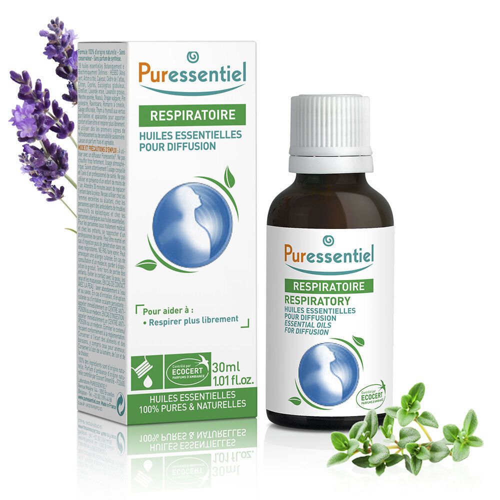 PURESSENTIEL RESPIRATOIRE Diffuse Resp'OK® - Huiles Essentielles pour diffusion - 30 ml