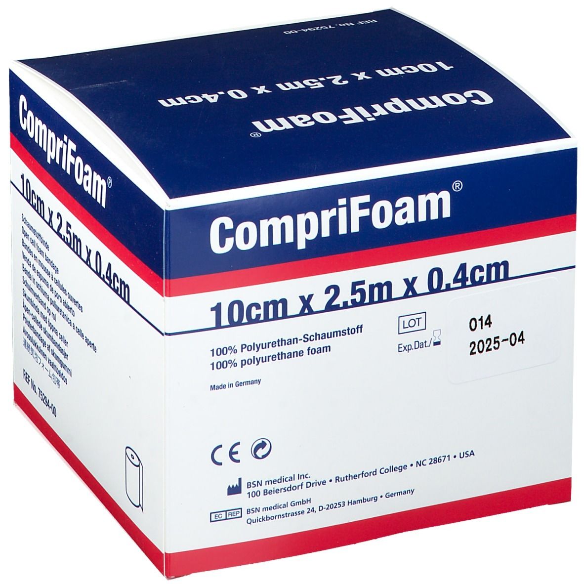 Comprifoam Pansement En Mousse 10 cm x 2.5 m x 0.4cm