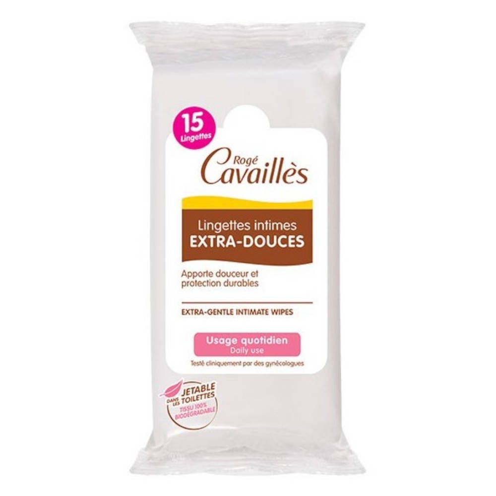 Roge Cavailles Lingettes Intimes Extra-Douces