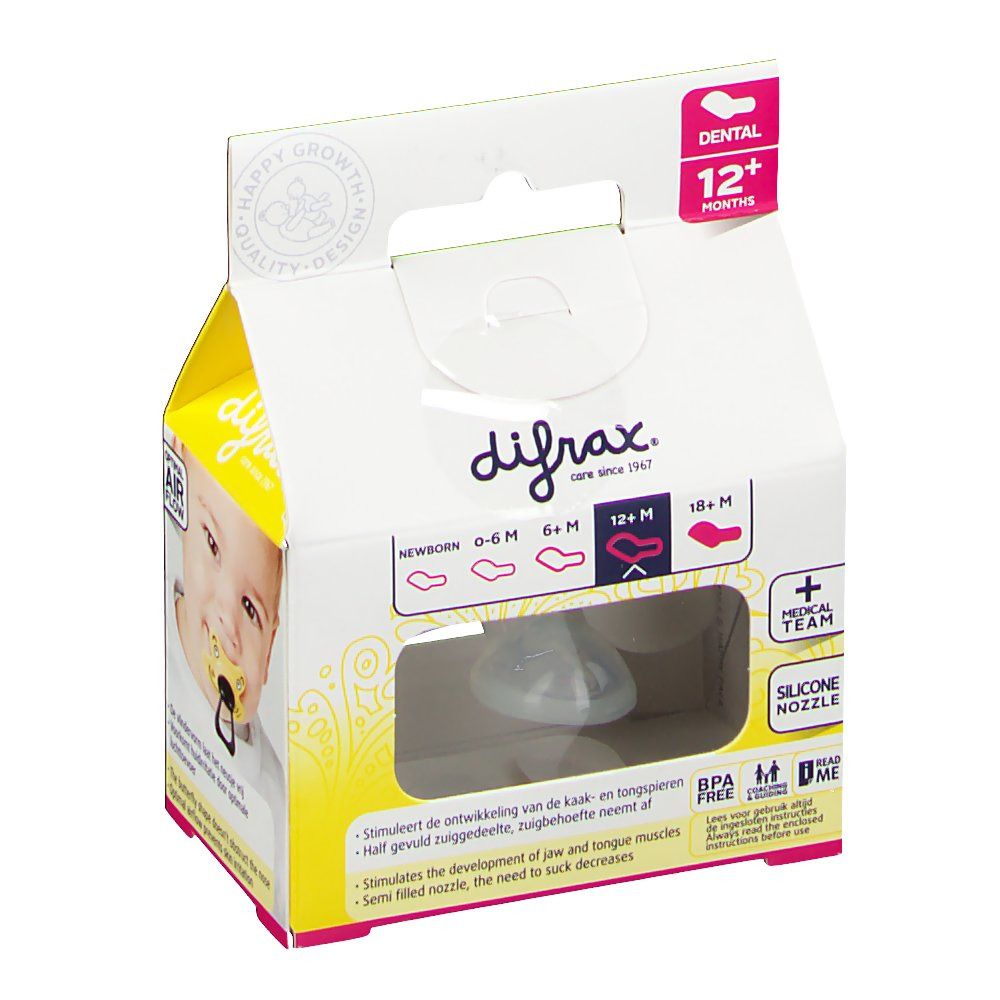Difrax Sucette Cool Dental 12 Moins+