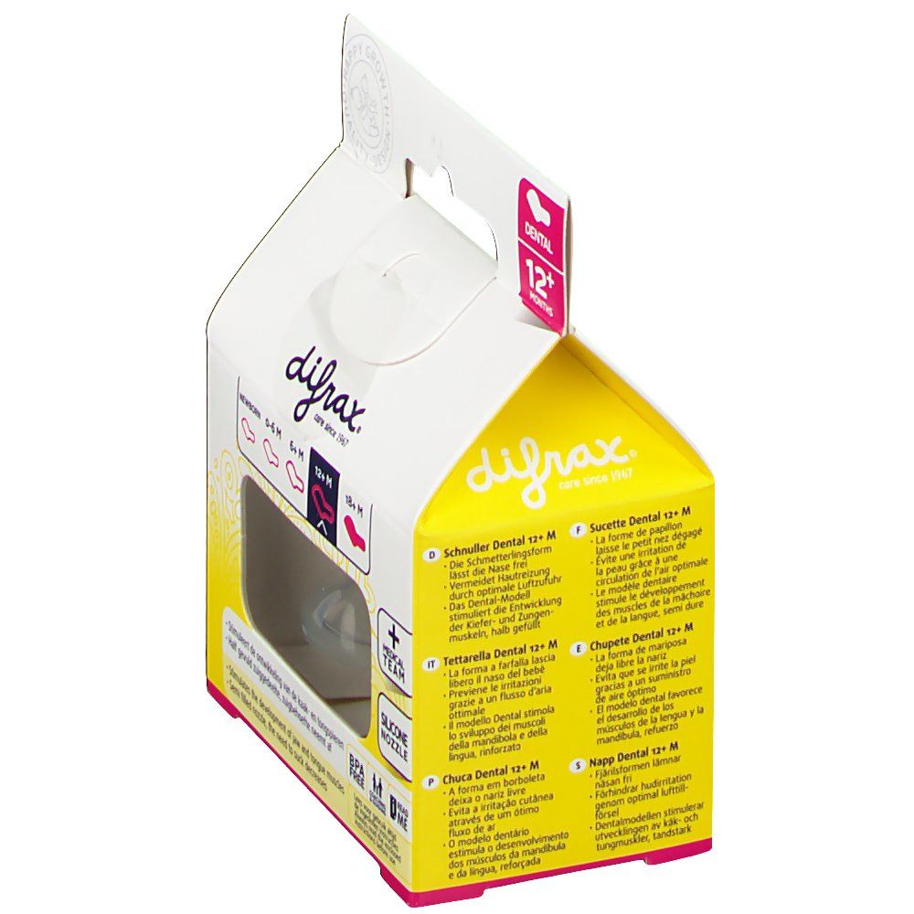 Difrax Sucette Cool Dental 12 Moins+