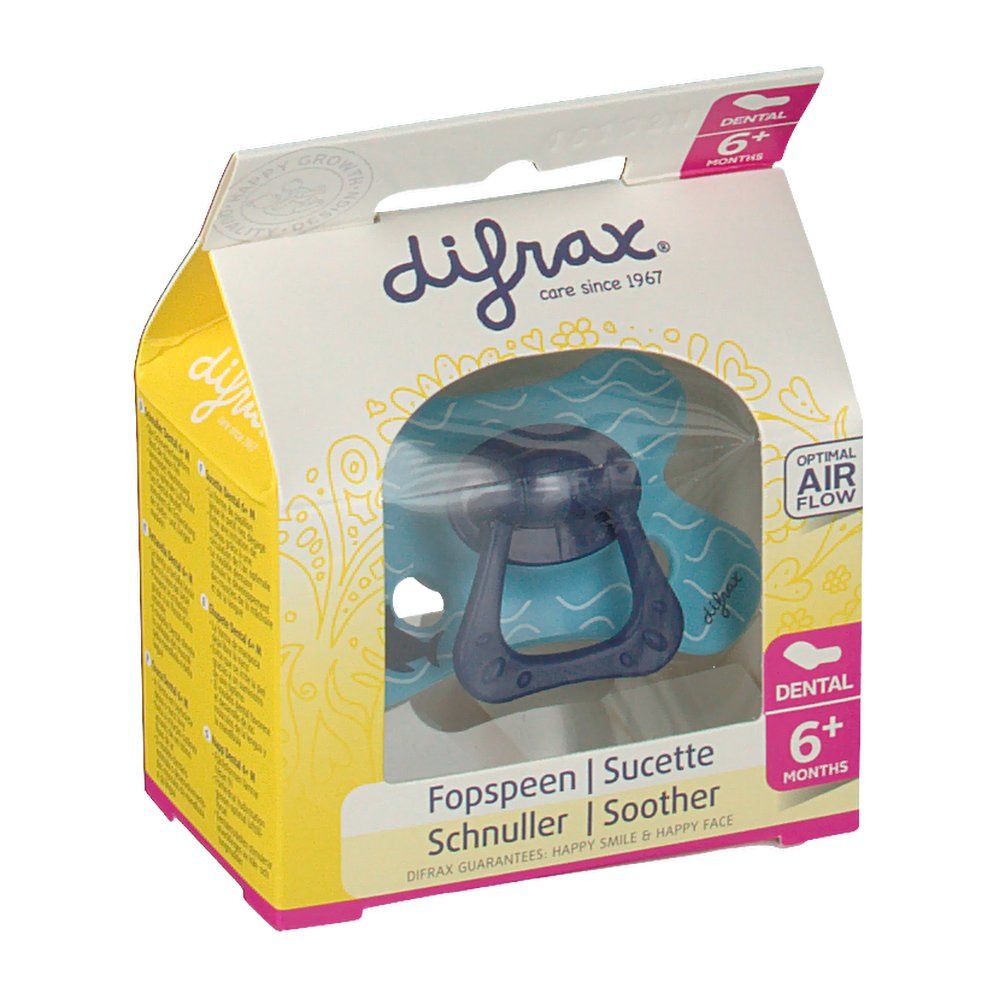 Difrax Sucette Dental Boy 6 Maanden+
