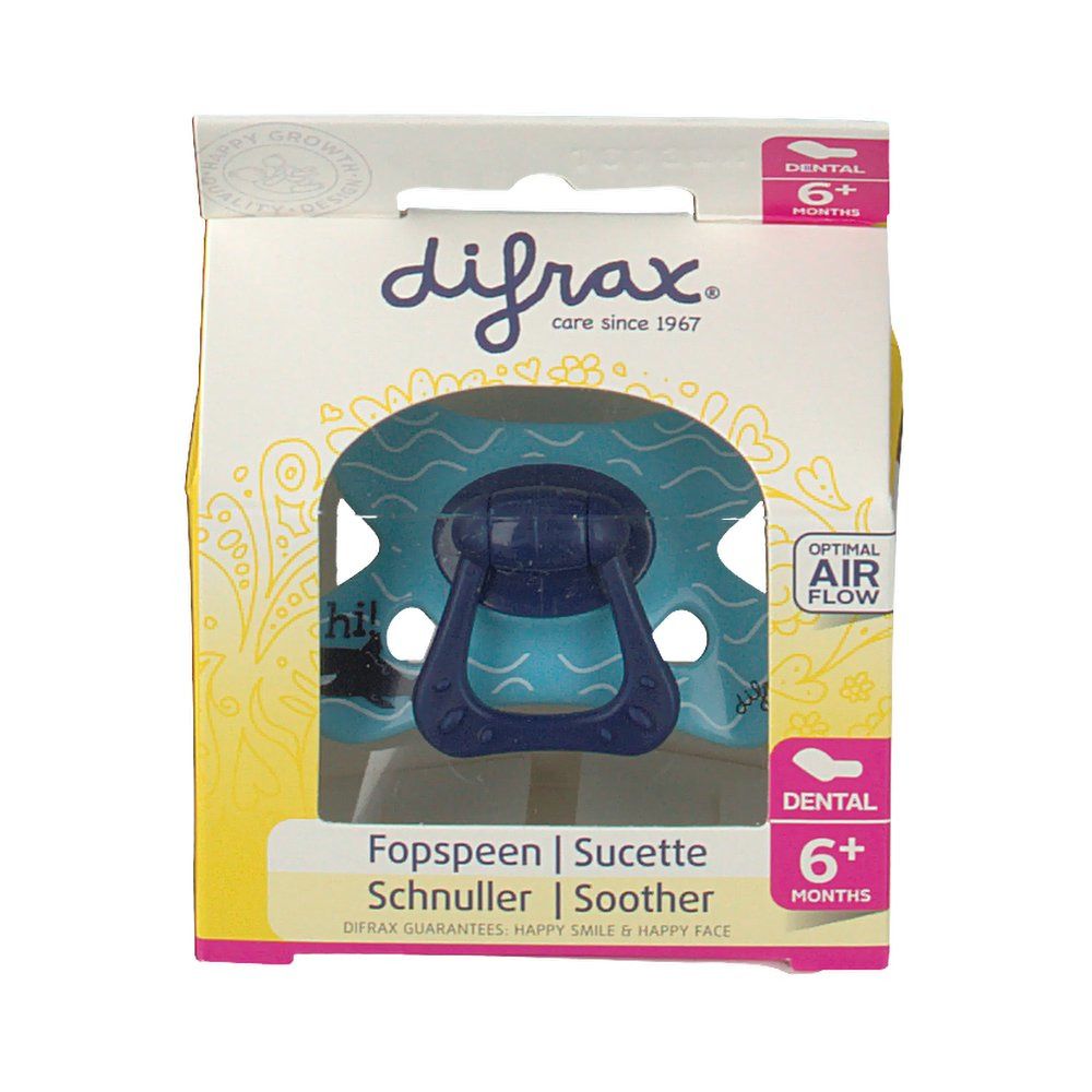 Difrax Sucette Dental Boy 6 Maanden+