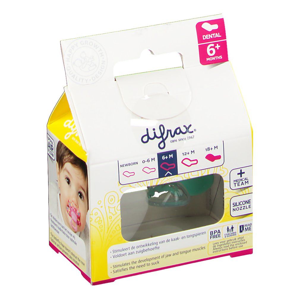 Difrax Sucette Lola Dental 6 Moins+