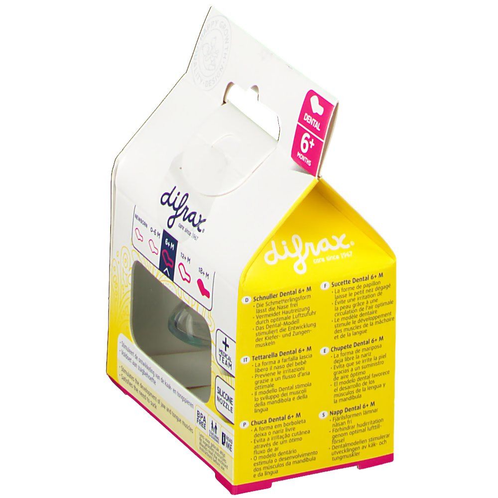Difrax Sucette Lola Dental 6 Moins+