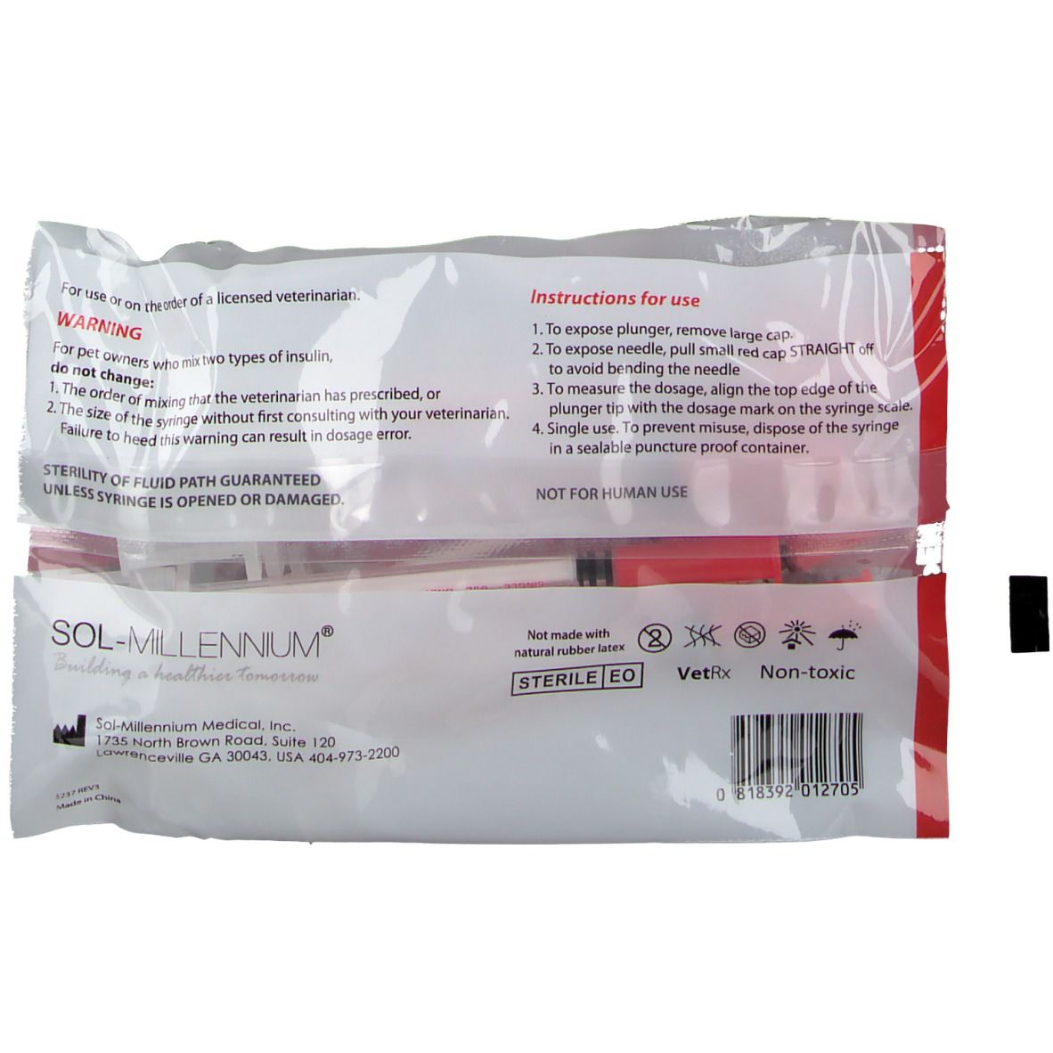Caninsulin Insulinespuit 0,5ml/Leeg