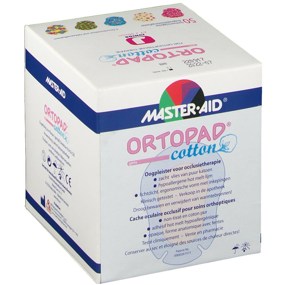 Ortopad Girls Junior Cotton Oogpleister