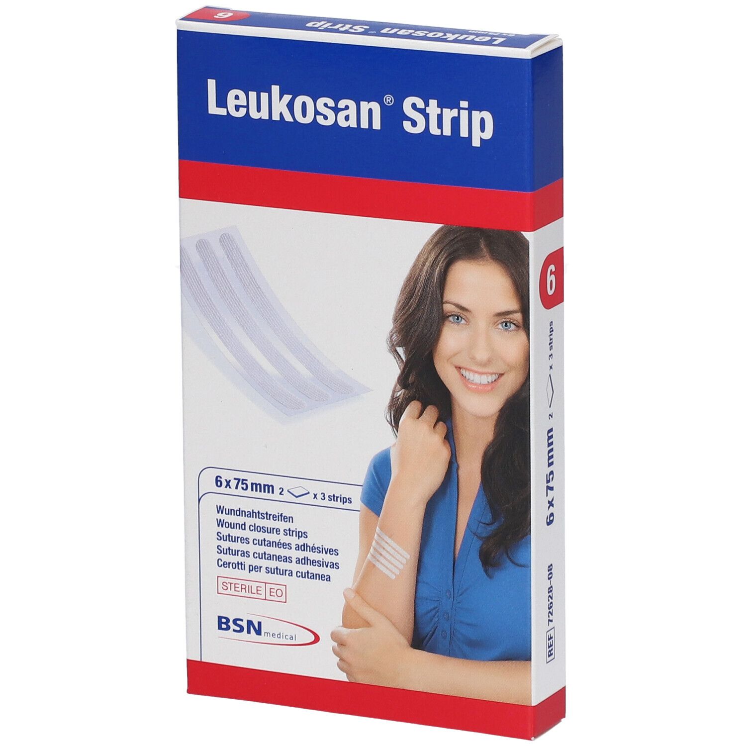 Leukosan® Strip Steriel 6 x 75 mm Wit 72628-08