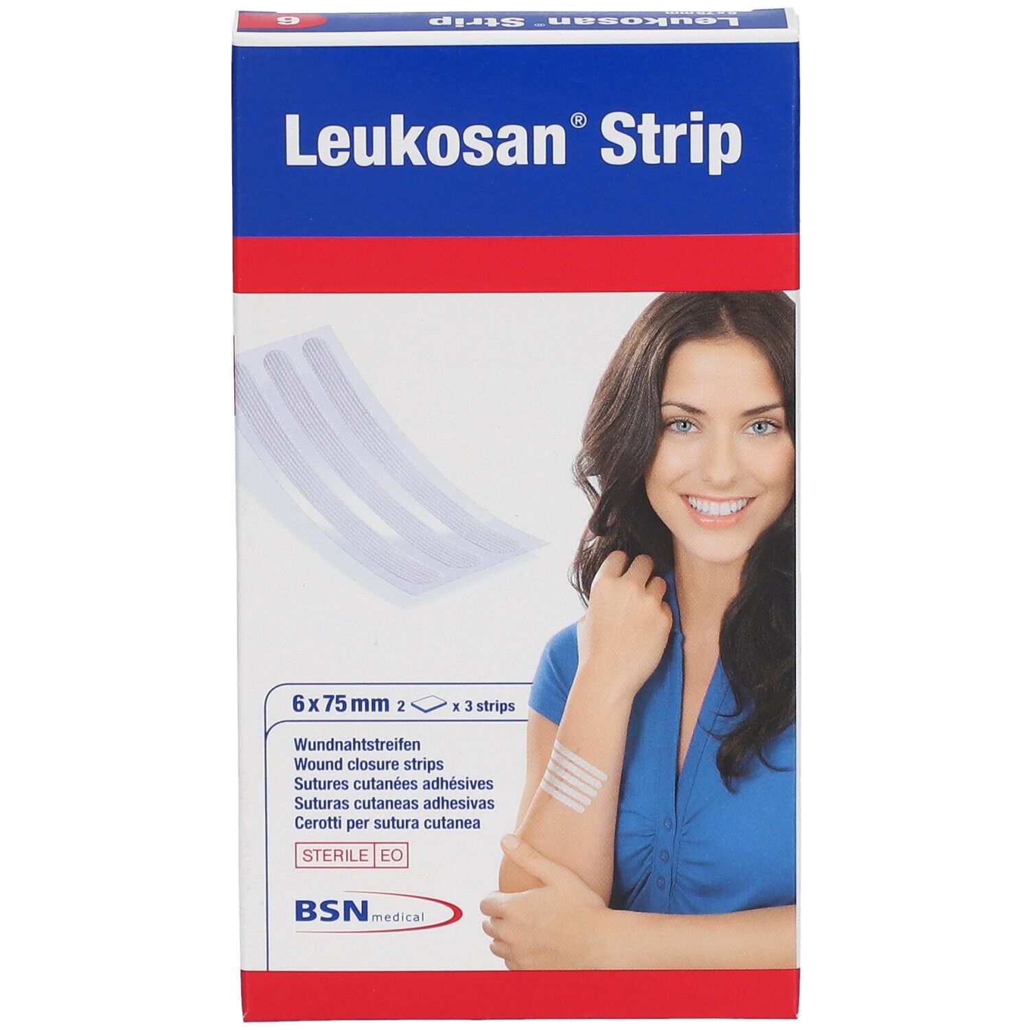 Leukosan® Strip Steriel 6 x 75 mm Wit 72628-08