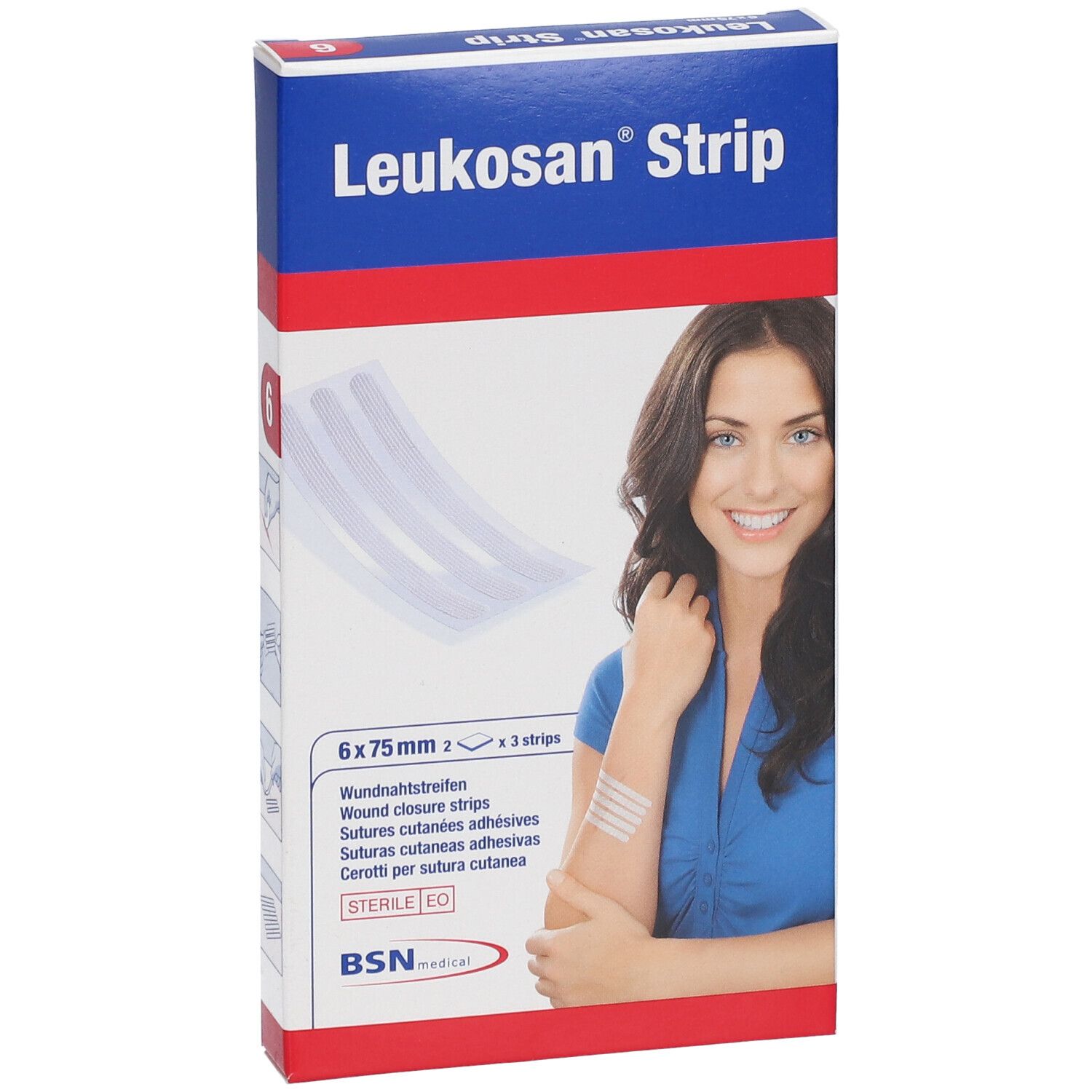 Leukosan® Strip Steriel 6 x 75 mm Wit 72628-08