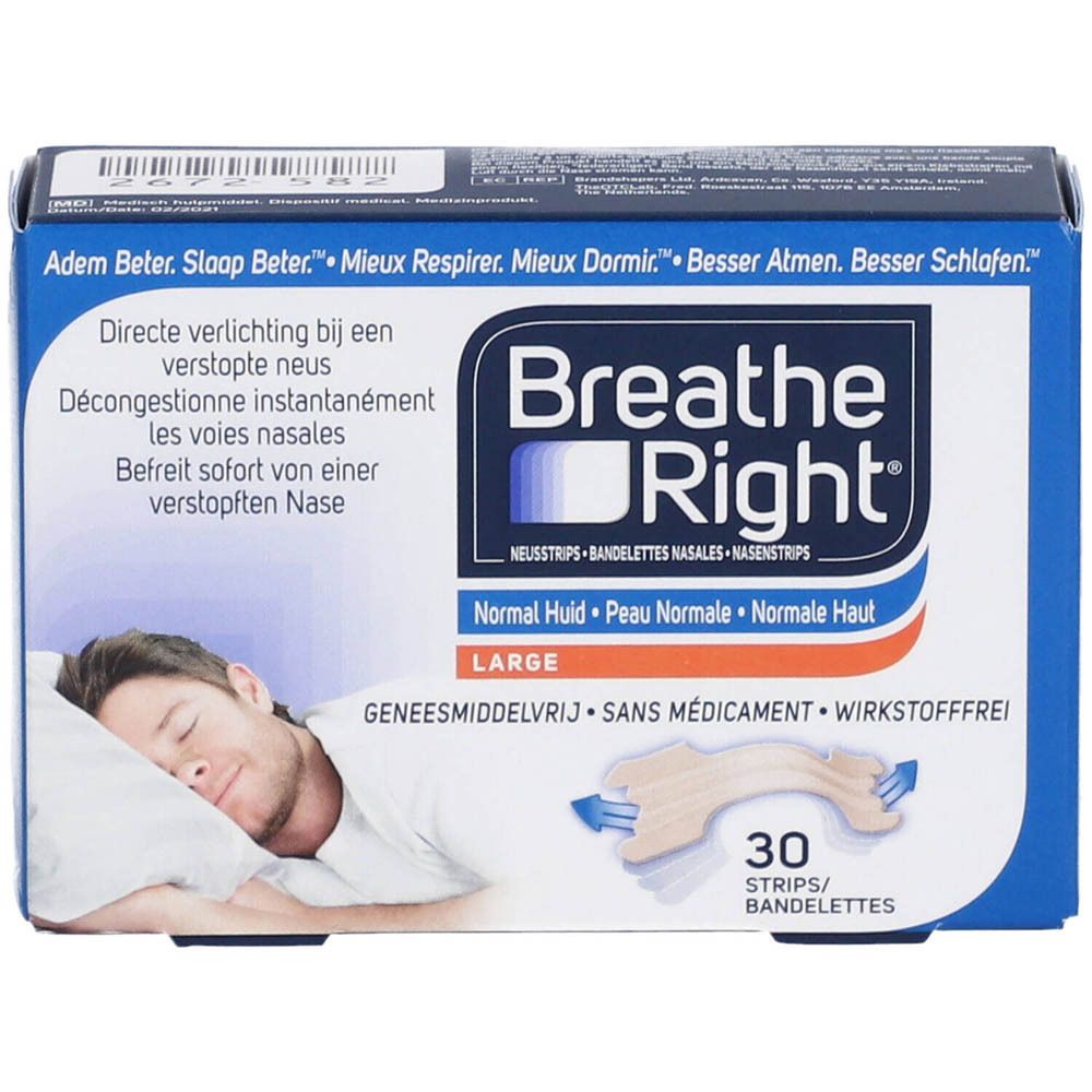 Breathe Right Tanned Neusstrips Large
