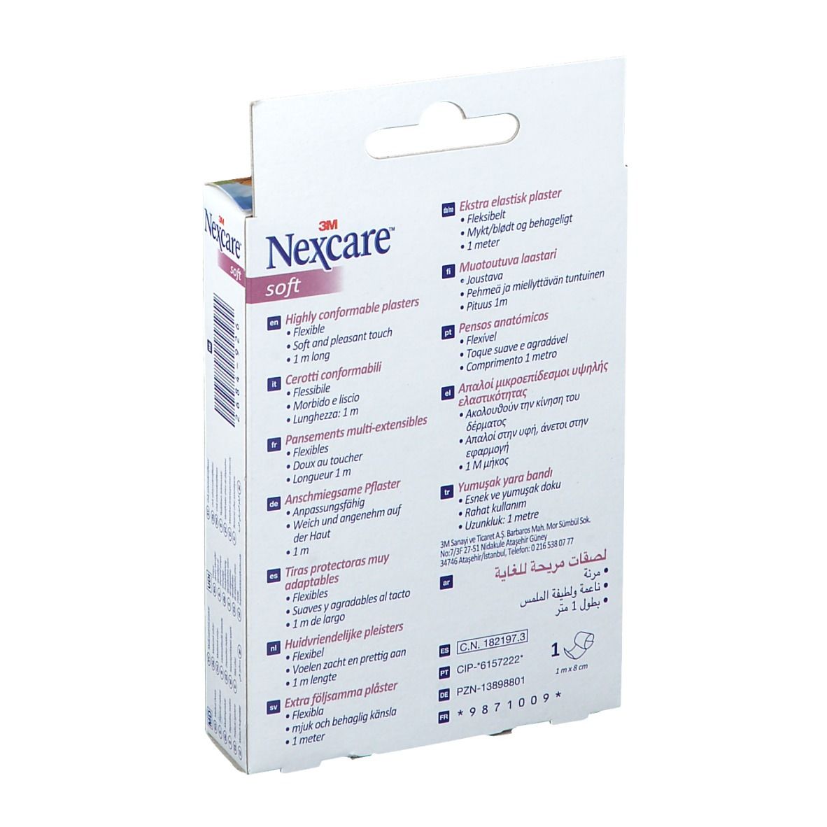 3M Nexcare Soft Strips Bande 8cm x 1m N0501B
