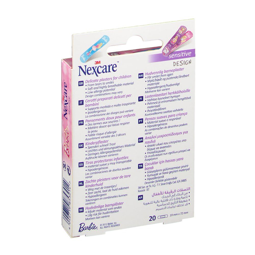 3M Nexcare Sensitive 3 Maten Assortiment Barbie N0920MBW