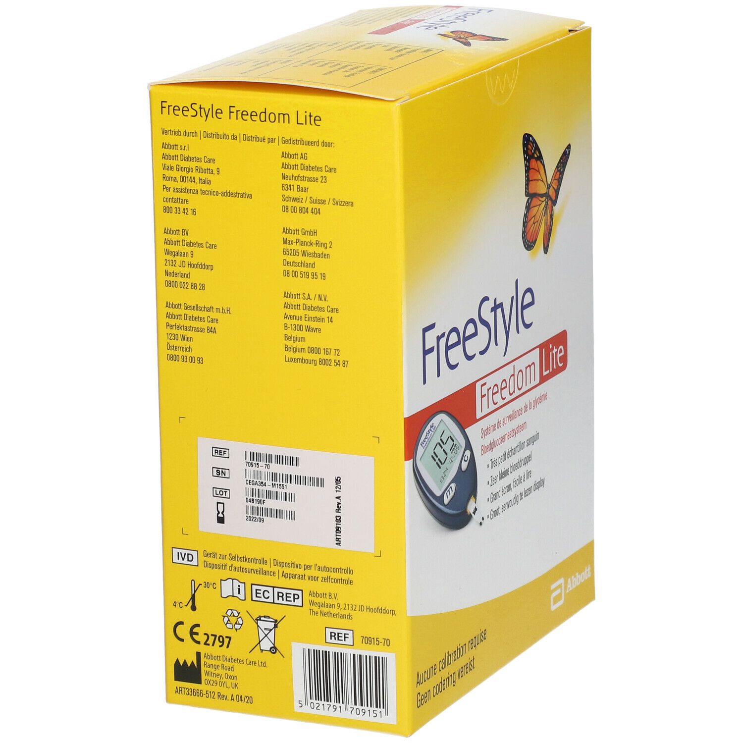 Freedom Freestyle Lite Lecteur de Glycémie Kit de Démarrage 7091520