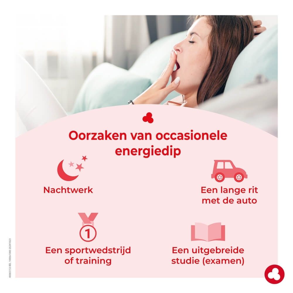 Bruin glazen flesje met witte schroefdop, etiket met barcode en "Ortis Red Energy".