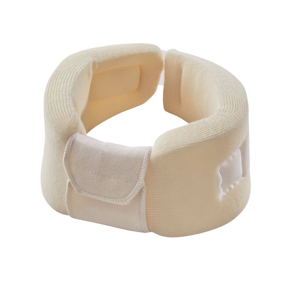 Neksteun in verpakking. 3M™ FUTURO logo. Teksten in het Duits, Nederlands, Frans en Italiaans. Productafbeelding.