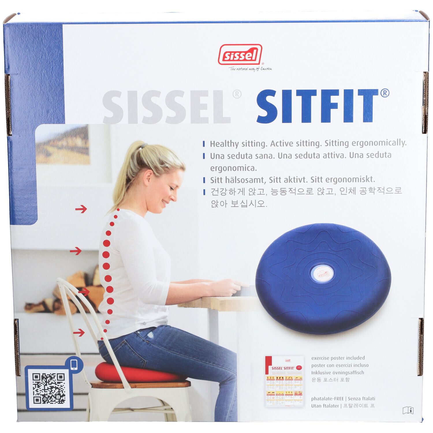 Sissel Sitfit Coussin Ballon Diamètre 33cm Bleu