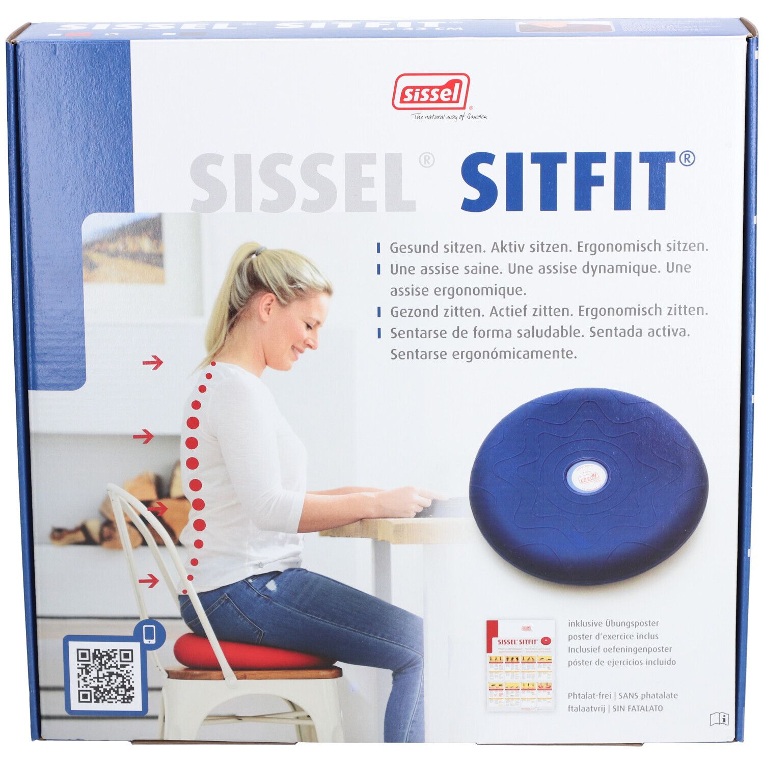 Sissel Sitfit Coussin Ballon Diamètre 33cm Bleu