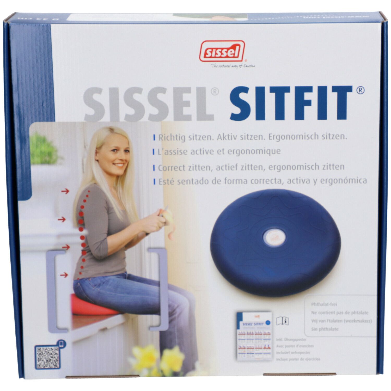 Sissel Sitfit Coussin Ballon Diamètre 33cm Bleu