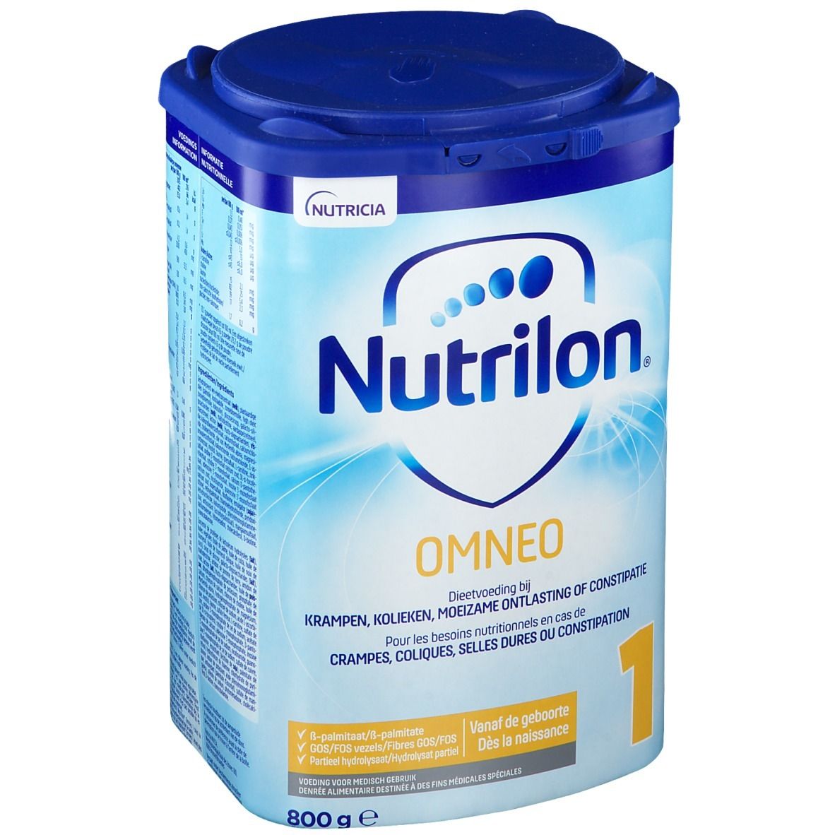 Nutrilon Omneo 1 Krampen, kolieken, moeizame ontlasting en constipatie Baby 0-6 maanden Flesvoeding 800g