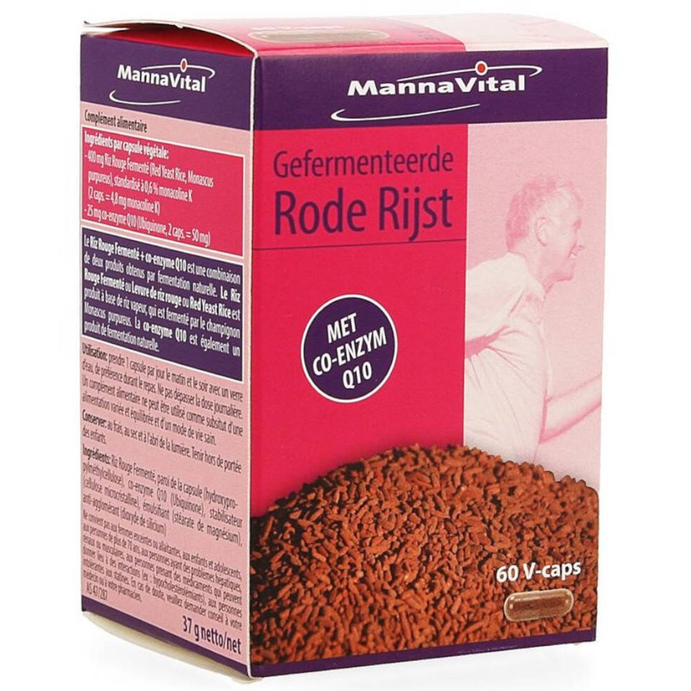 Mannavital Gefermenteerde Rode Rijst + Q10