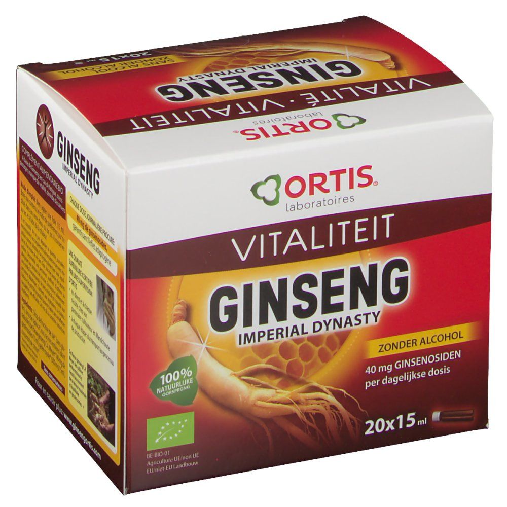 Ortis Ginseng Imperial Dynasty Bio Zonder Alcohol