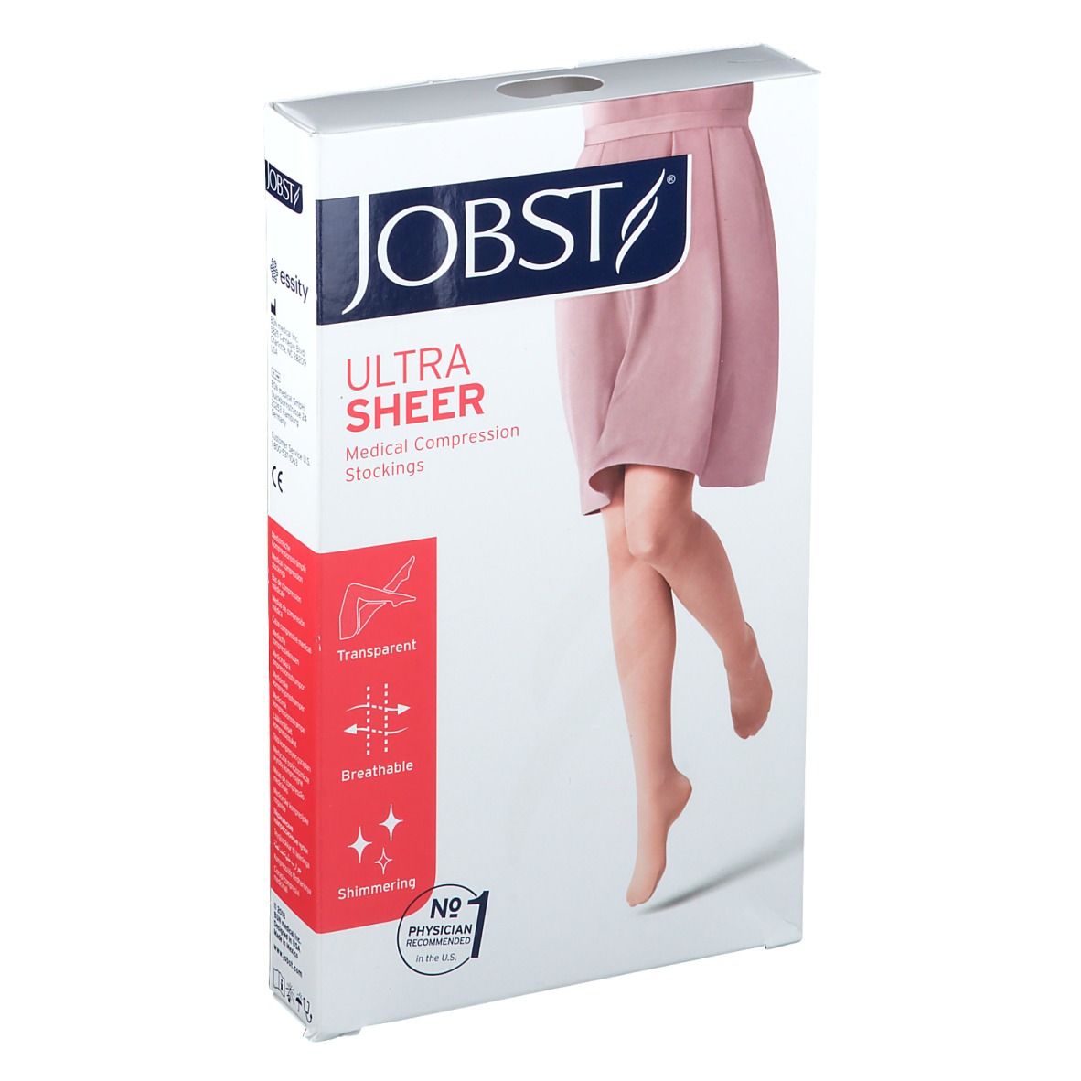 Jobst Ultrasheer Classe 1 Bas Cuisse Pied Ouvert Medium Natur 7542605