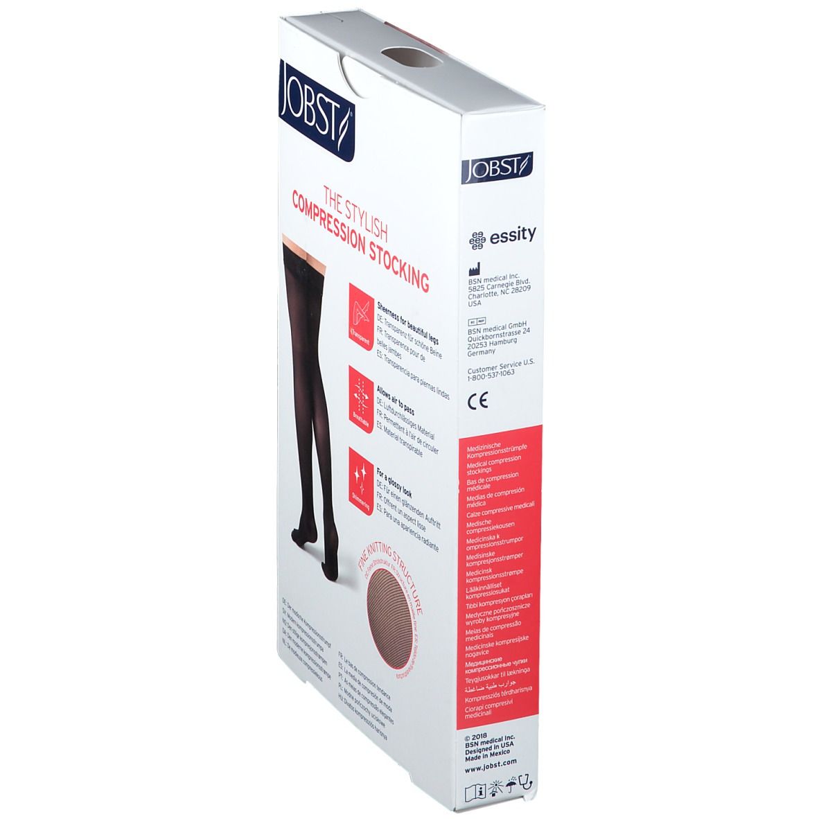 Jobst Ultrasheer Classe 1 Bas Cuisse Pied Ouvert Medium Natur 7542605