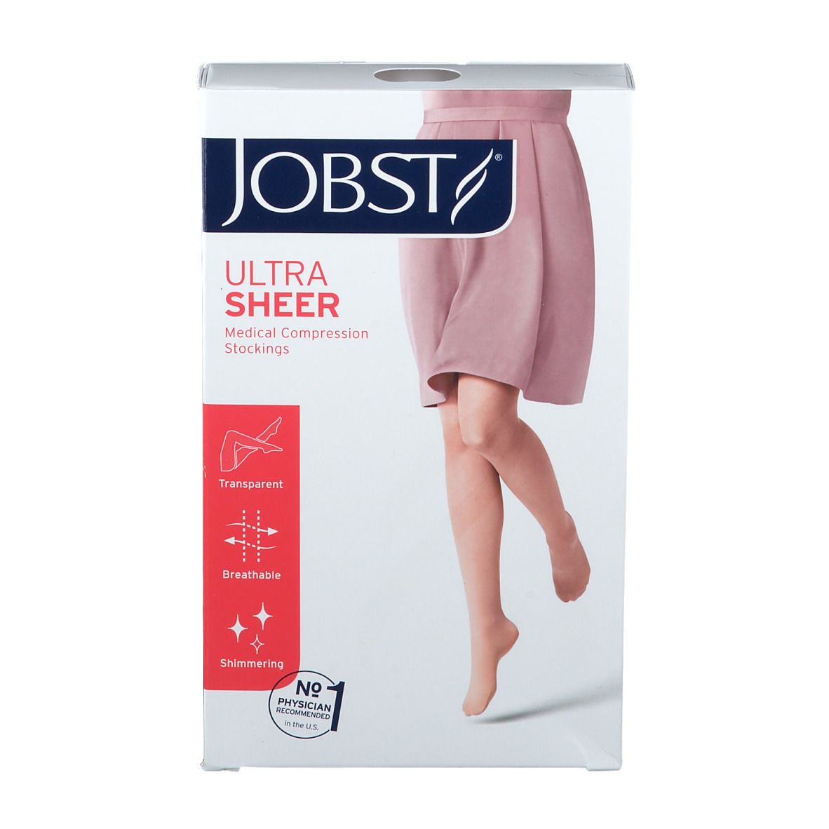 Jobst Ultrasheer Classe 1 Bas Cuisse Pied Ouvert Medium Natur 7542605