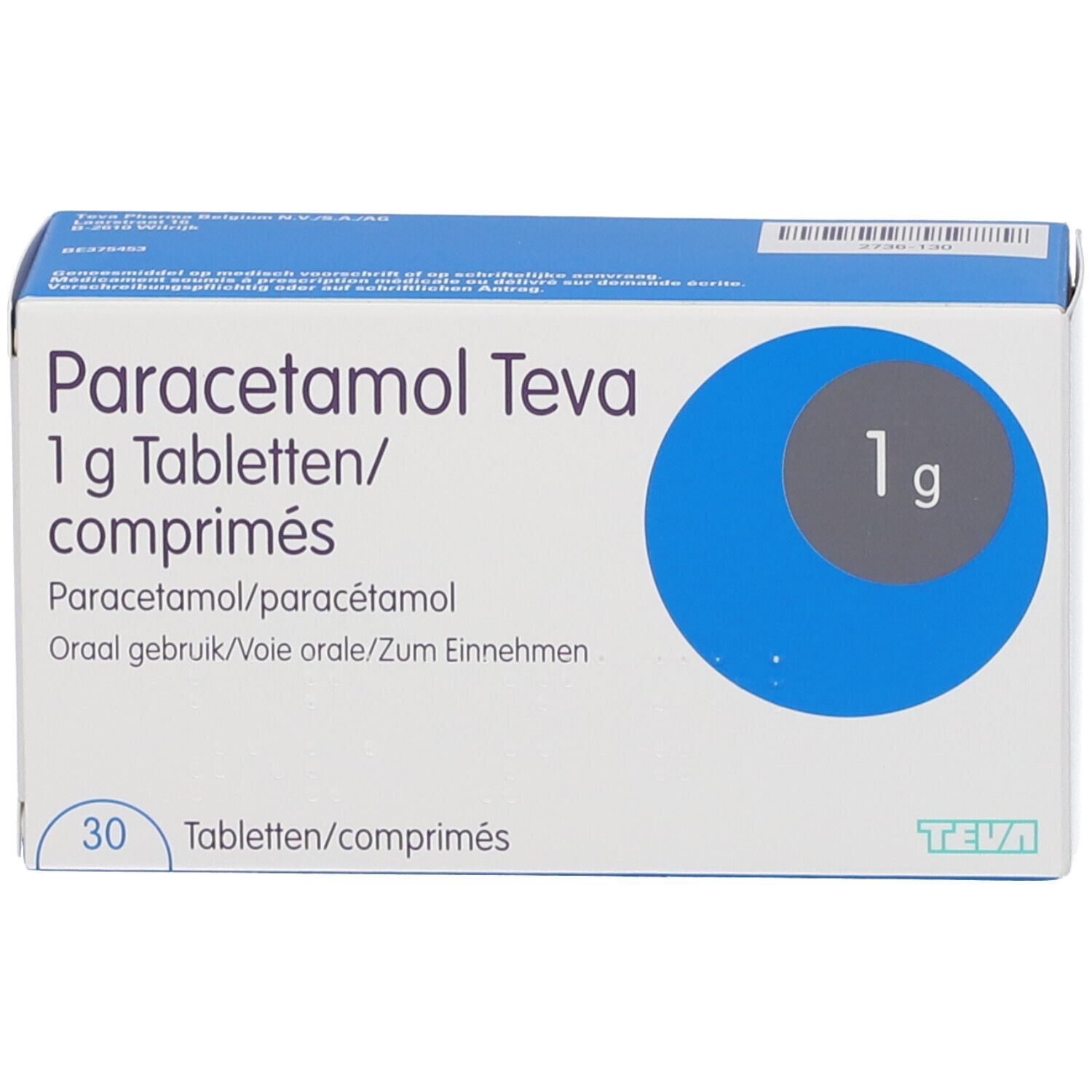 Paracetamol Teva 1g