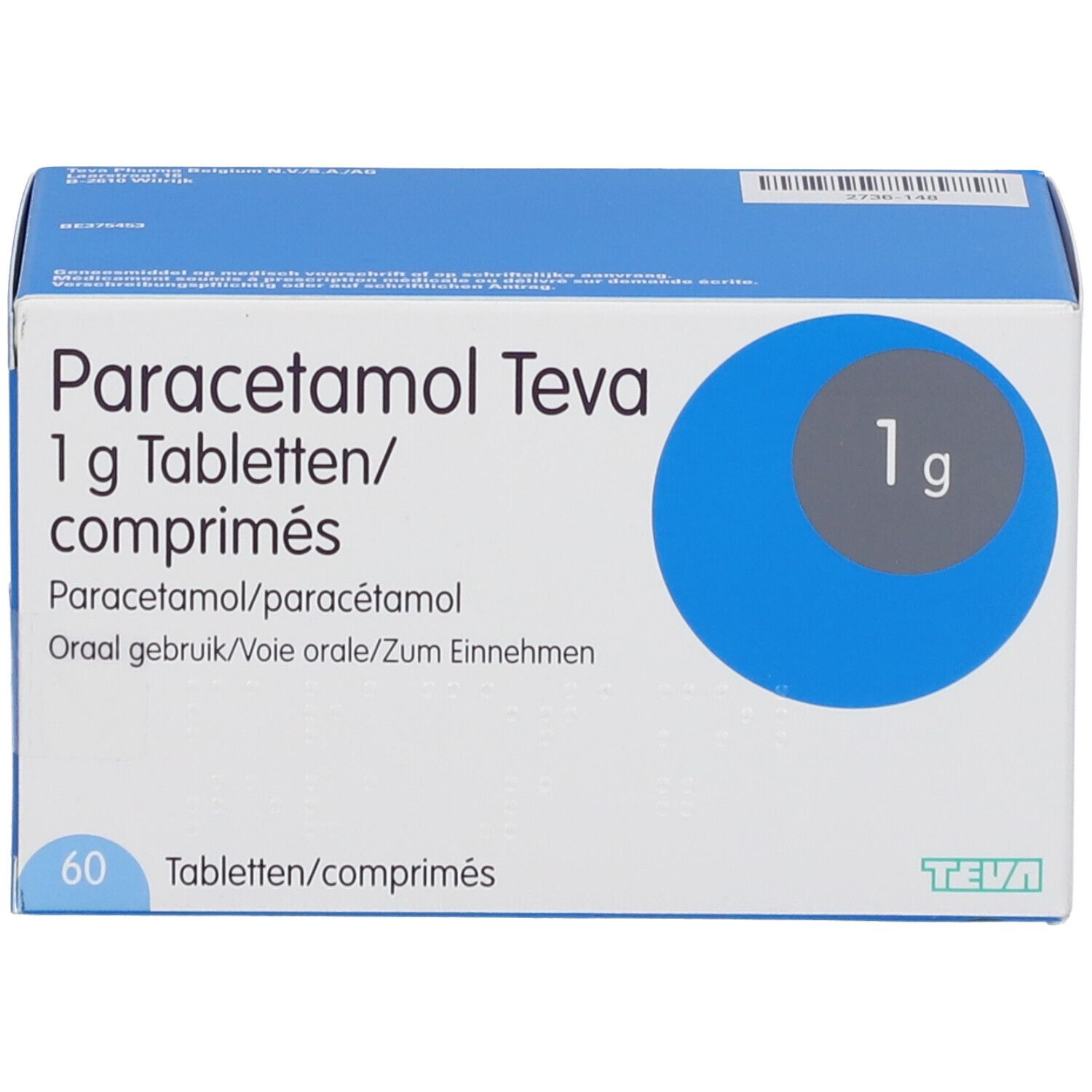 Paracetamol Teva 1g