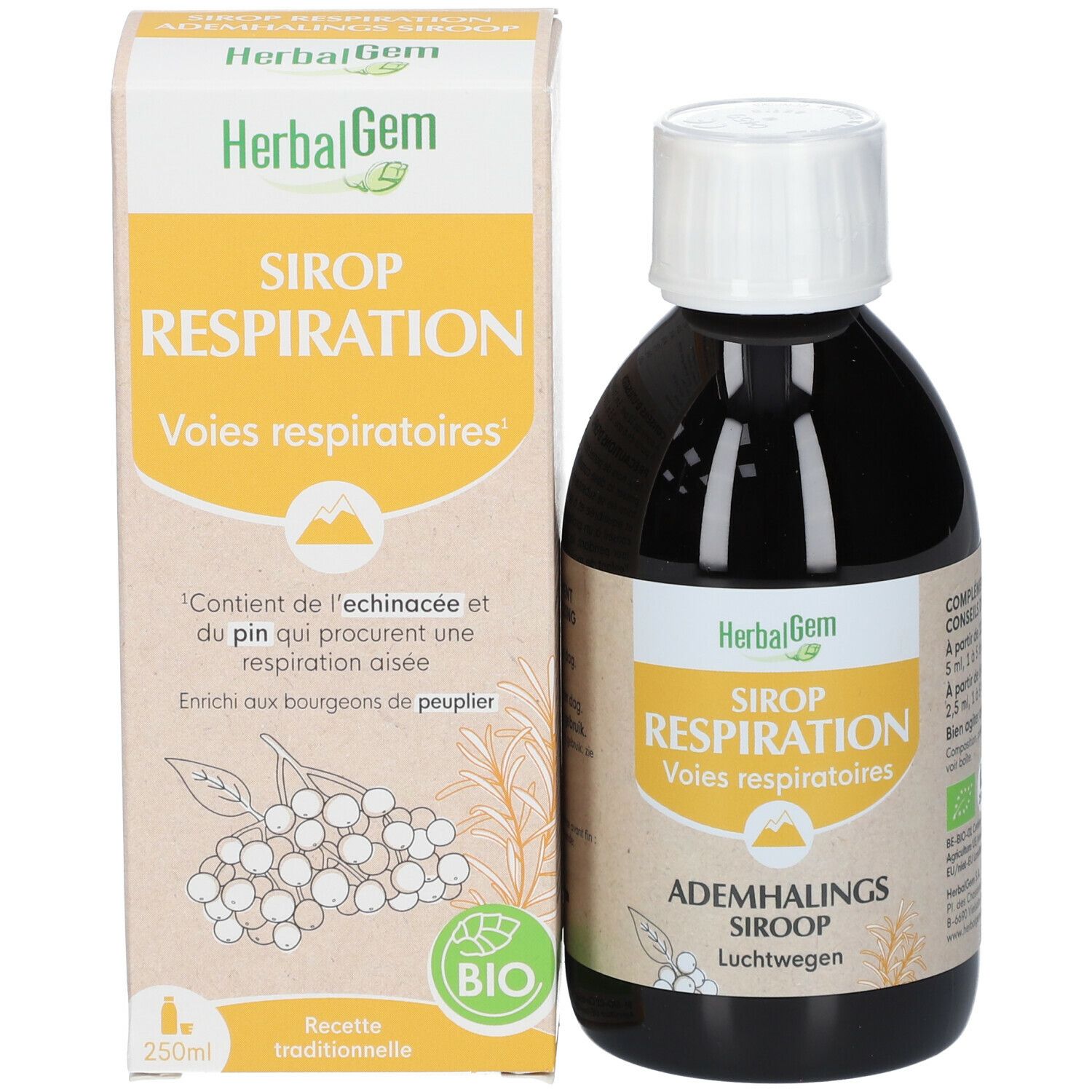 HerbalGem Sirop Pour la Respiration Bio