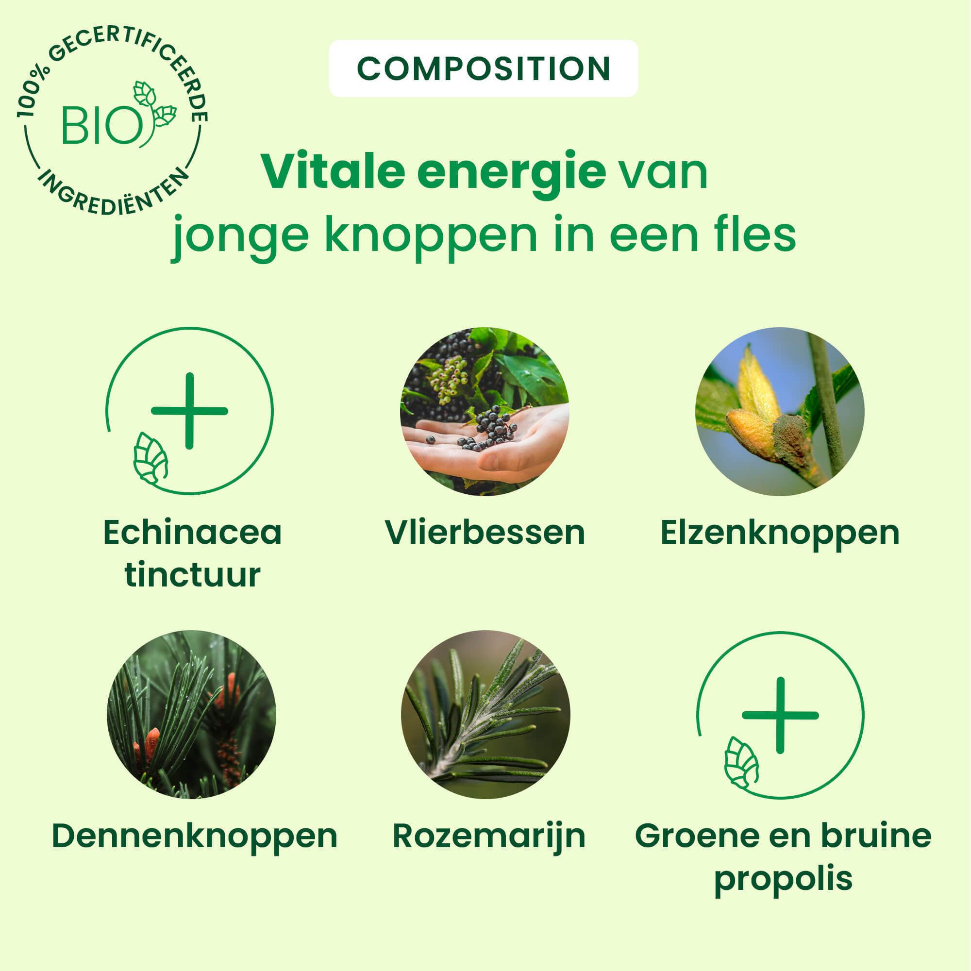 Verschillende flessen Herbalgem siroop. Verschillende smaken. Bio-certificering.