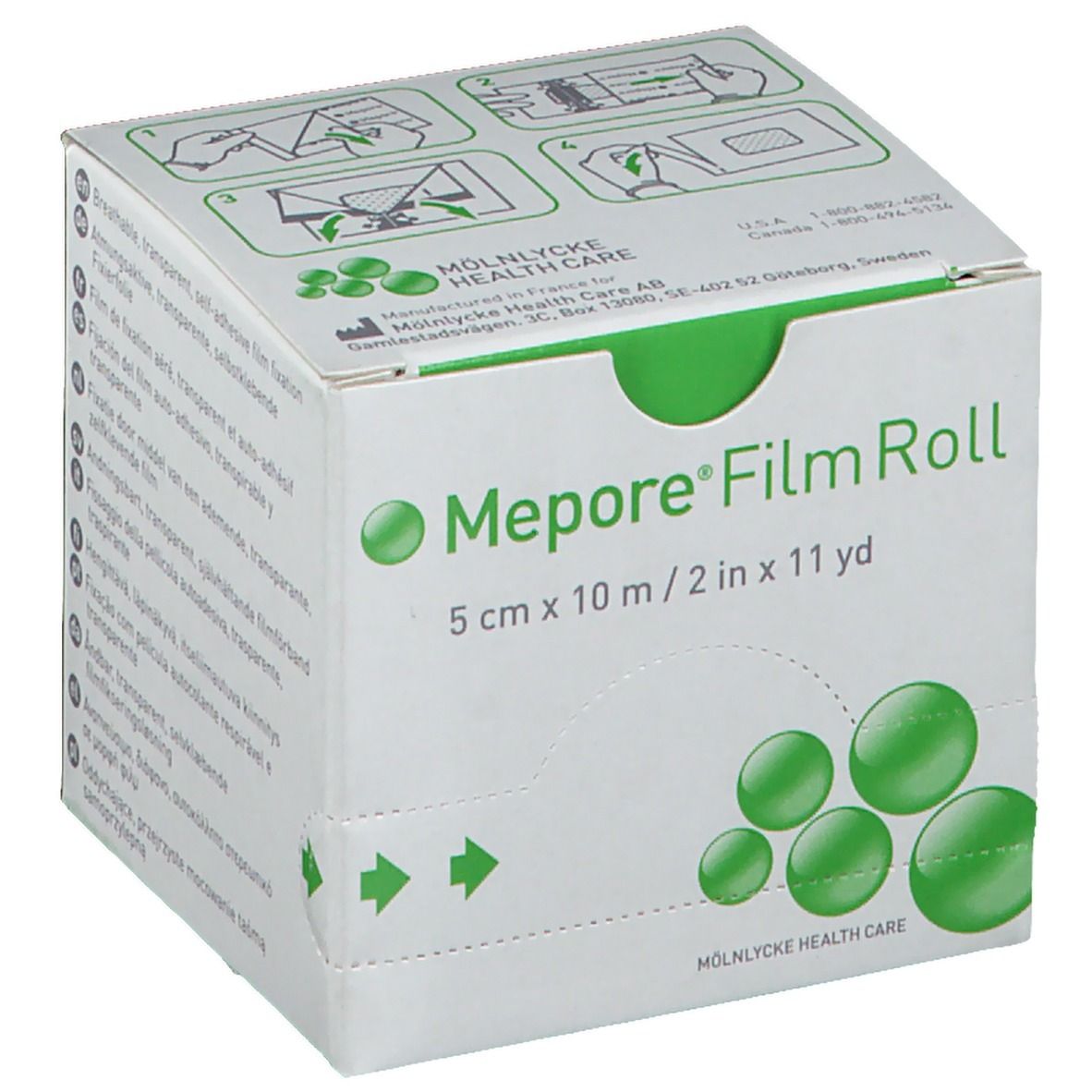 Mepore Film Rouleau 5cm x 10m Transparant