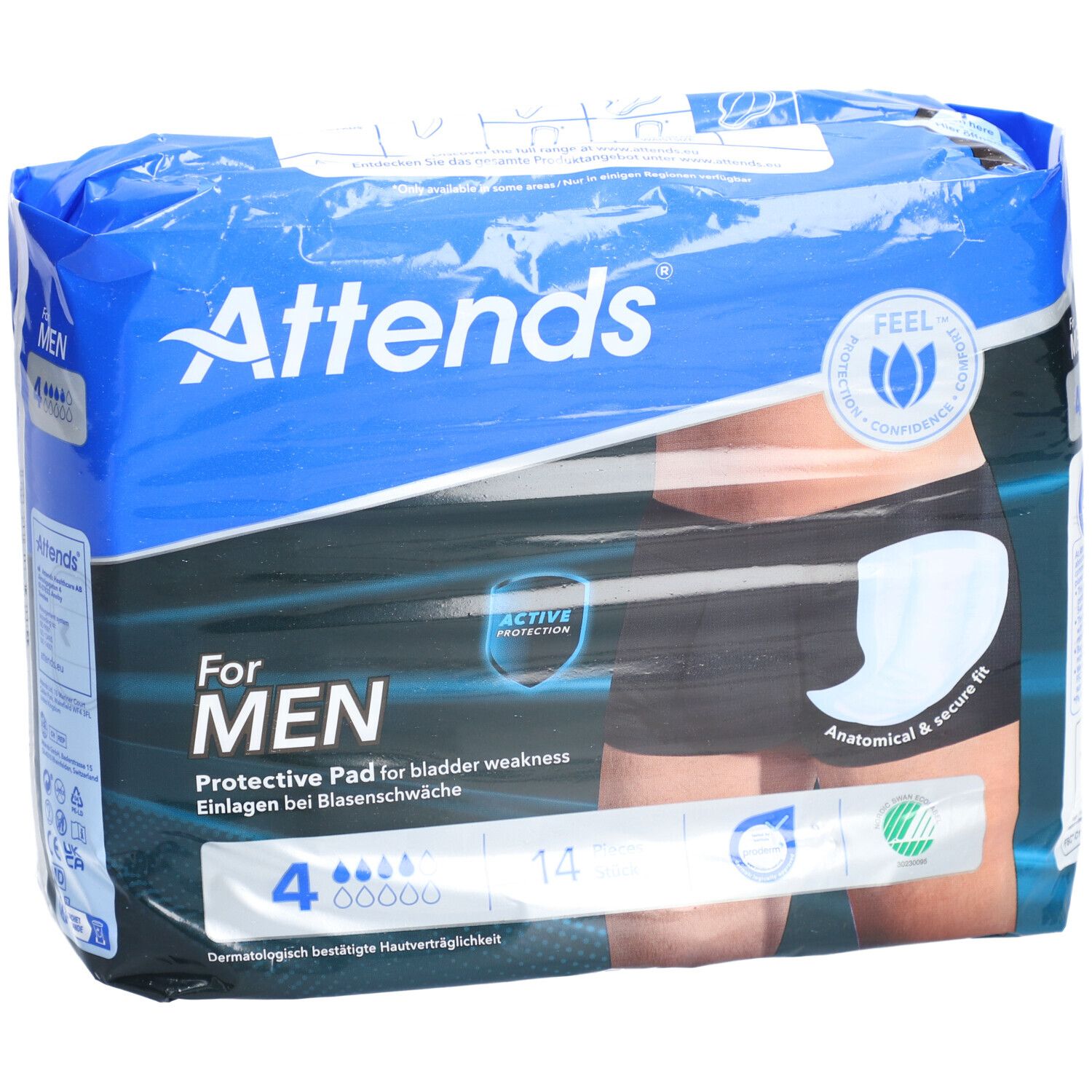 Attends® Protège-Slip Long For Men Shield 4 Incontinence