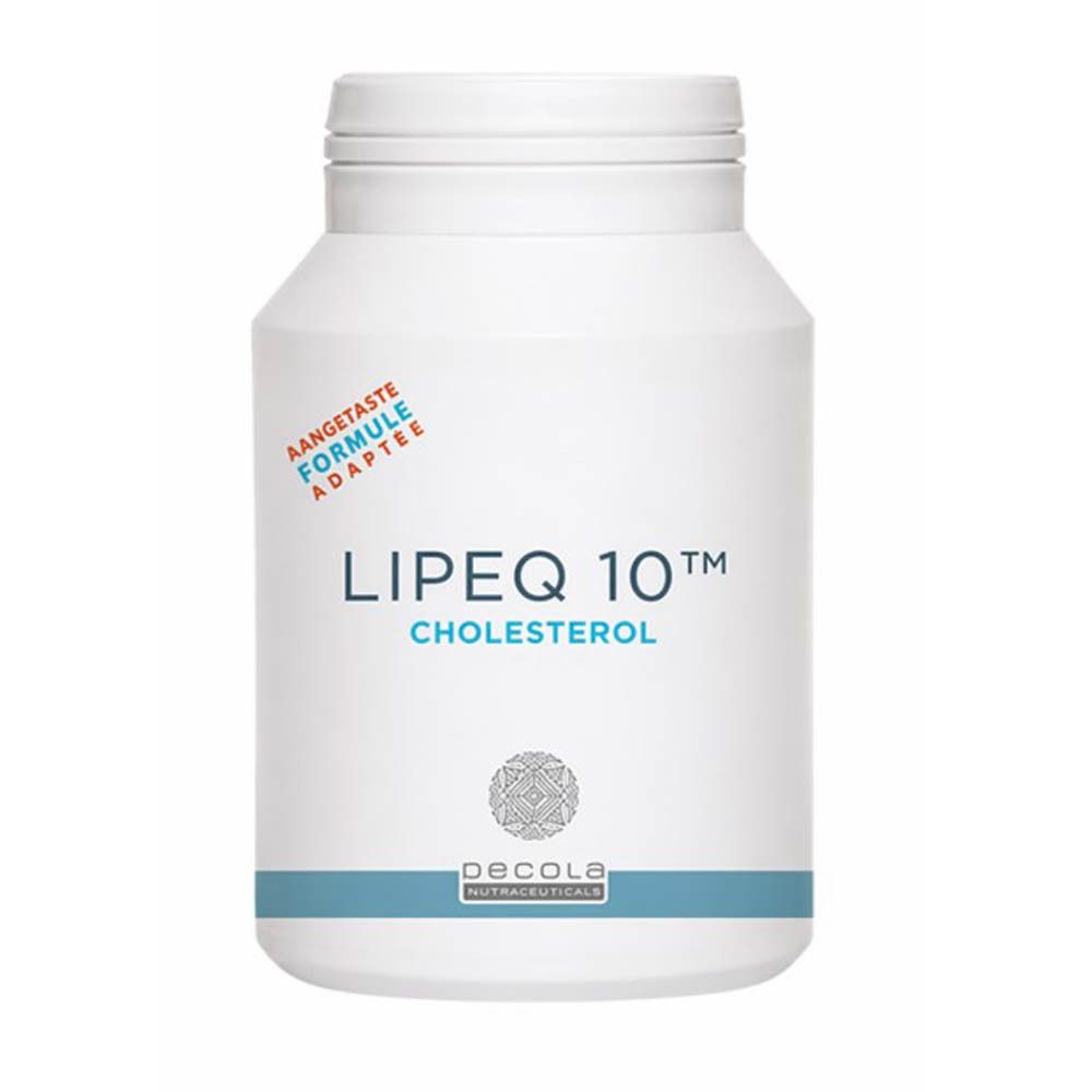 Witte pot met LiPeQ 10 Cholesterol, merk Decola.