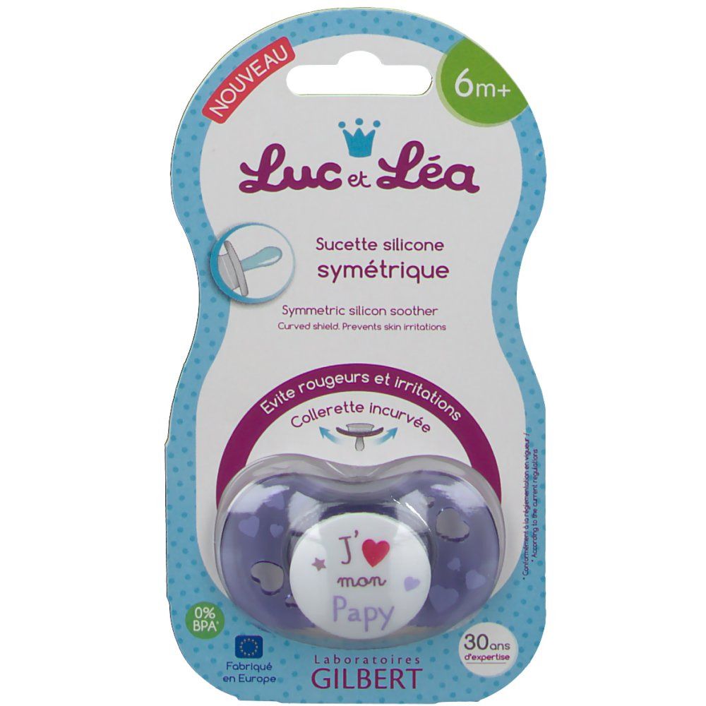 Luc & Léa Sucette Symétrique J'aime mon Papy 6Mois+
