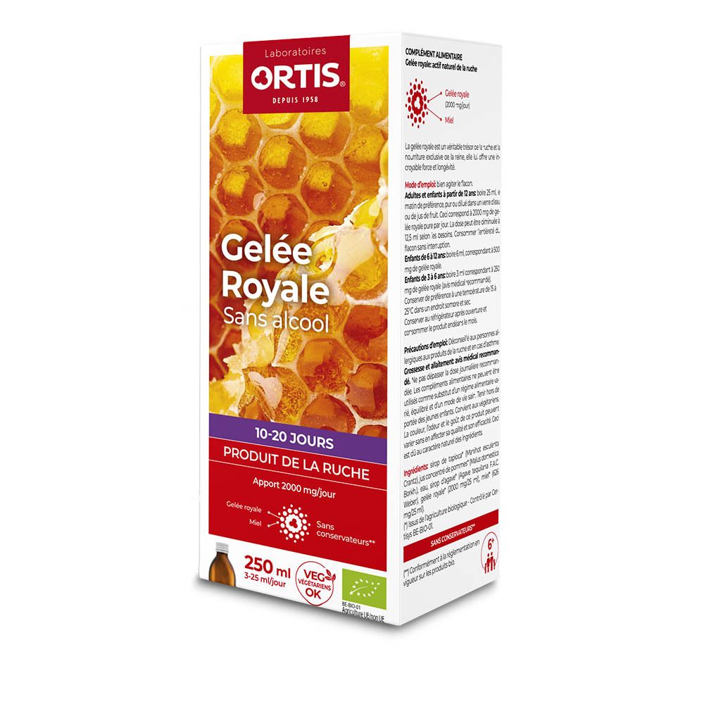 Ortis® Gelée Royale Bio Sans Alcool