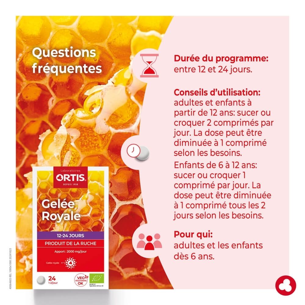 Ortis Gelée Royale: Questions fréquentes, conseils d'utilisation, durée.
