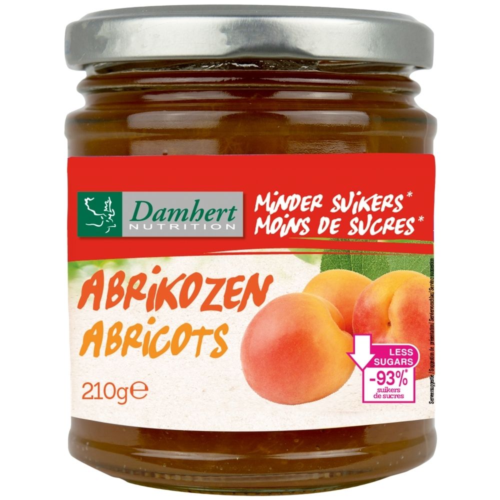Dambert Nutrition Abrikozen vruchtenbeleg, 210g.