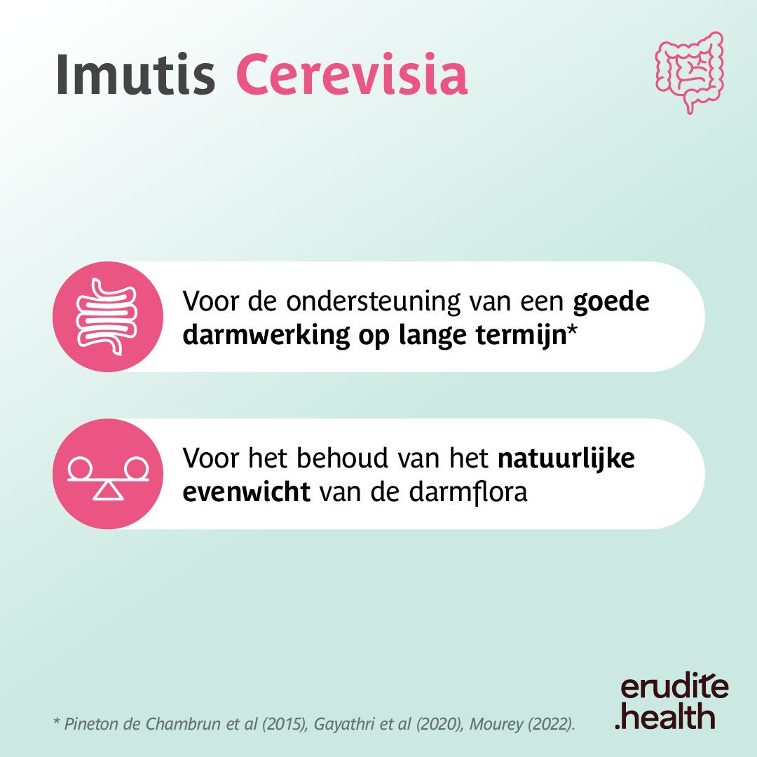 Cerevisia verpakking met 30 capsules, Saccharomyces cerevisiae.