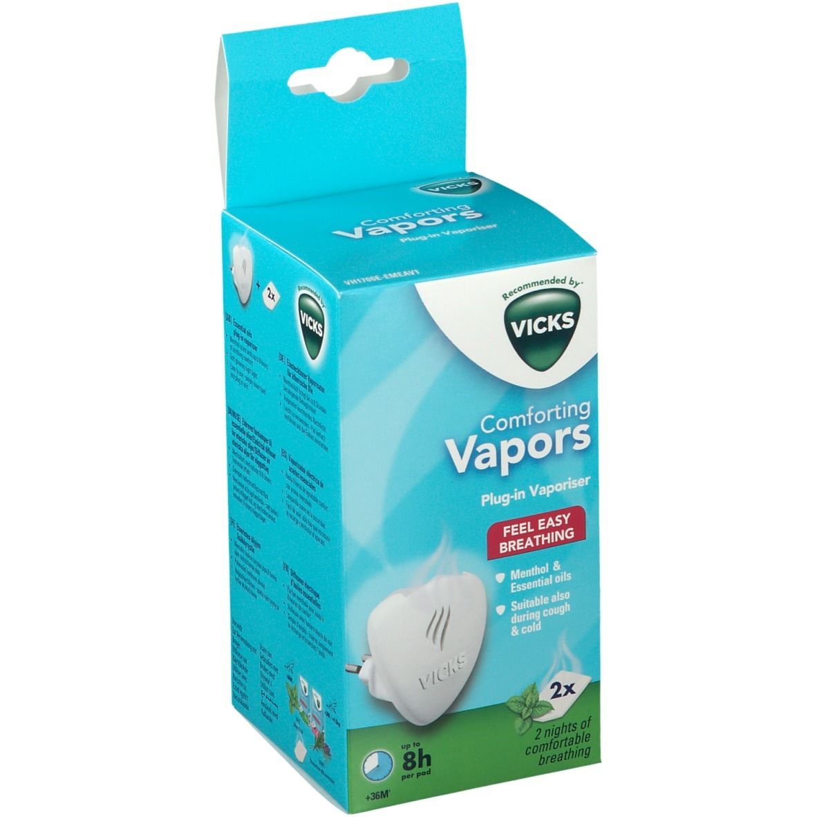 Vicks VH1700E-EMEA Comforting Vapors Menthol & Essentiële Oliën +36 Maanden