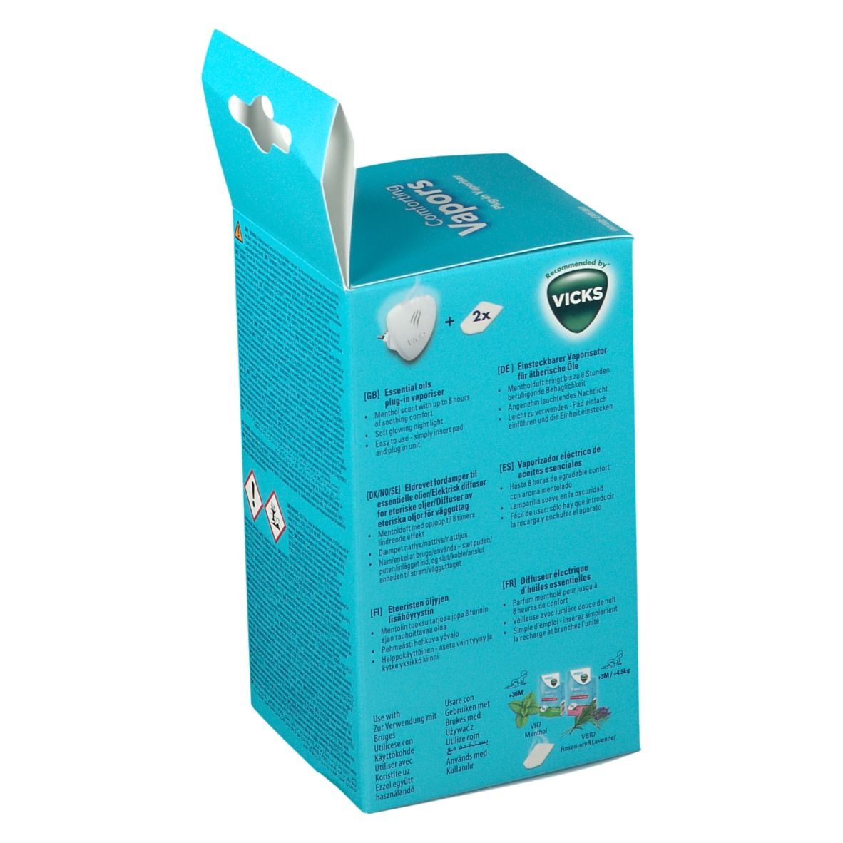 Vicks VH1700E-EMEA Comforting Vapors Menthol & Essentiële Oliën +36 Maanden