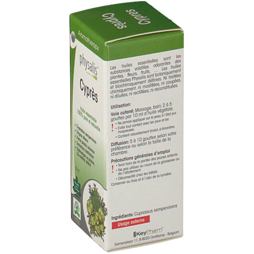 Physalis Cyprès Huile Essentielle Bio