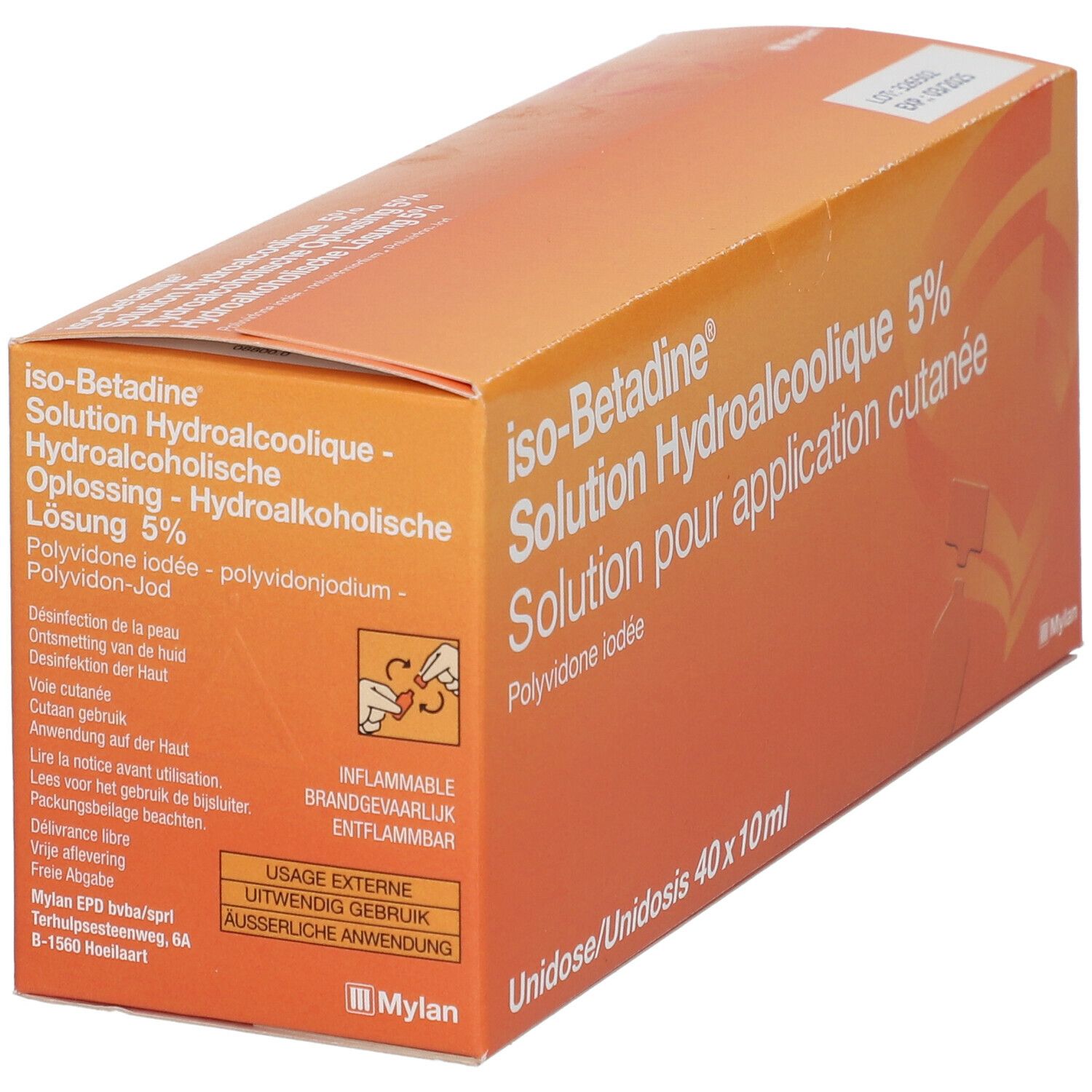 solution hydroalcoolique d'iso-Bétadine® 5