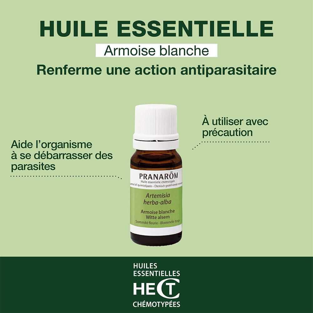 Flacon en verre brun avec bouchon blanc et étiquette. '10 ml' est indiqué sur l'étiquette.