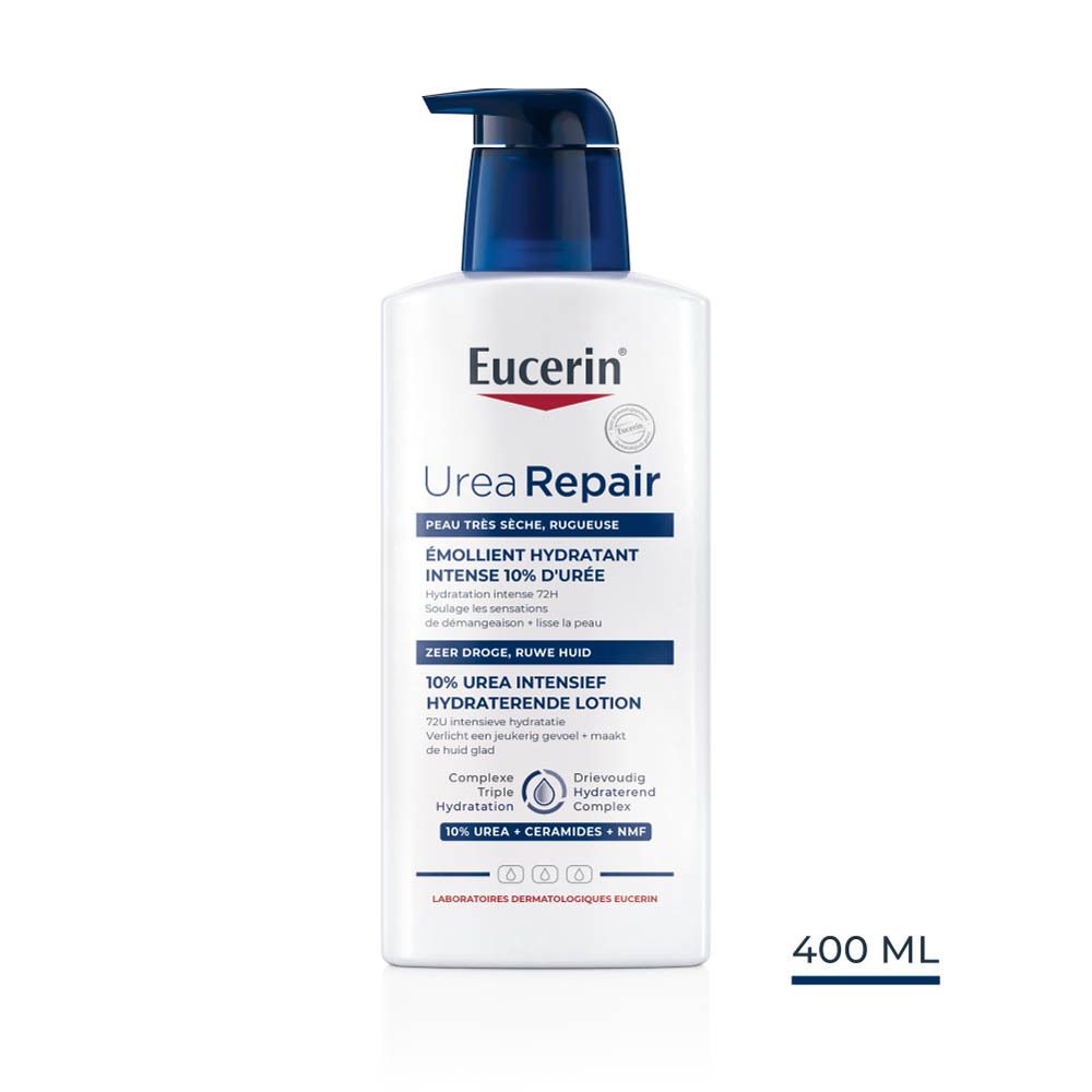 Eucerin UreaRepair Émollient Hydratant 10% d'Urée Peau Sèche et Rugueuse